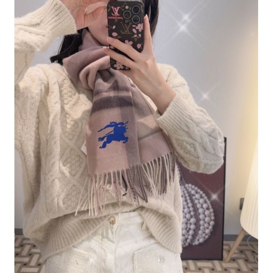 Replica Sciarpa reversibile cashmere con motivo check EKD Burberry 30 x 200 Rosa Imitazioni Replica Sciarpa reversibile cashmere con motivo check EKD Burberry 30 x 200 Rosa