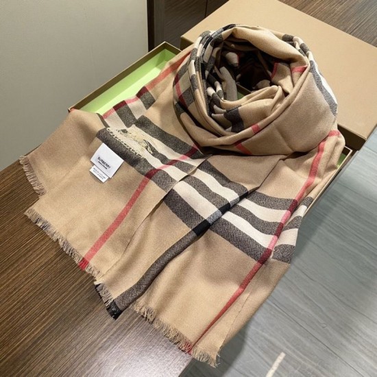 Replica Borsa Sciarpa/Scialle cashmere con motivo check vintage Burberry Archive Beige 90 x 200