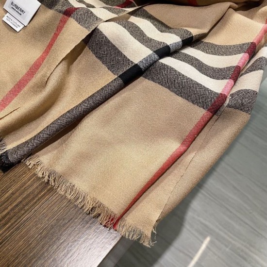 Replica Borsa Sciarpa/Scialle cashmere con motivo check vintage Burberry Archive Beige 90 x 200