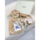 Replica Sciarpa/coperta lana con motivo check Burberry etichetta equestre 30 x 180 Beige