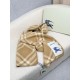 Replica Sciarpa/coperta lana con motivo check Burberry etichetta equestre 30 x 180 Beige