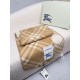 Replica Sciarpa/coperta lana con motivo check Burberry etichetta equestre 30 x 180 Beige