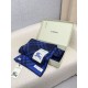 Replica Sciarpa/coperta lana con motivo check Burberry etichetta equestre 30 x 180 Blu