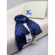 Replica Sciarpa/coperta lana con motivo check Burberry etichetta equestre 30 x 180 Blu