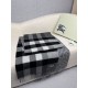 Replica Sciarpa reversibile TB cashmere/lana con motivo a quadri Burberry 30 x 180 Nero