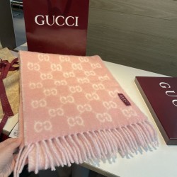 Replica falso Sciarpa Gucci GG in misto lana alpaca 37 x 200 rosa Imitazioni Replica falso Sciarpa Gucci GG in misto lana alpaca 37 x 200 rosa