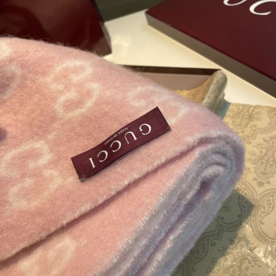 Replica falso Sciarpa Gucci GG in misto lana alpaca 37 x 200 rosa Imitazioni Replica falso Sciarpa Gucci GG in misto lana alpaca 37 x 200 rosa