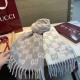 Replica Alta gamma Sciarpa Gucci GG in misto lana alpaca 37 x 200 Grigio Imitazioni Replica Alta gamma Sciarpa Gucci GG in misto lana alpaca 37 x 200 Grigio