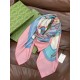 Replica Pari Scialle reversibile Gucci velluto con stampa cavalli 140 Rosa