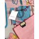 Replica Pari Scialle reversibile Gucci velluto con stampa cavalli 140 Rosa