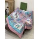 Replica Pari Scialle reversibile Gucci velluto con stampa cavalli 140 Rosa
