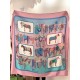 Replica Pari Scialle reversibile Gucci velluto con stampa cavalli 140 Rosa