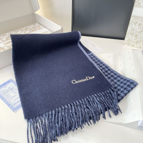 Replica Sciarpe Dior misto lana e cashmere 32 x 200 Blu Imitazioni Replica Sciarpe Dior misto lana e cashmere 32 x 200 Blu