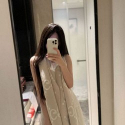 Replica Sciarpa Gucci GG Cashmere Jacquard Beige 35 x 190