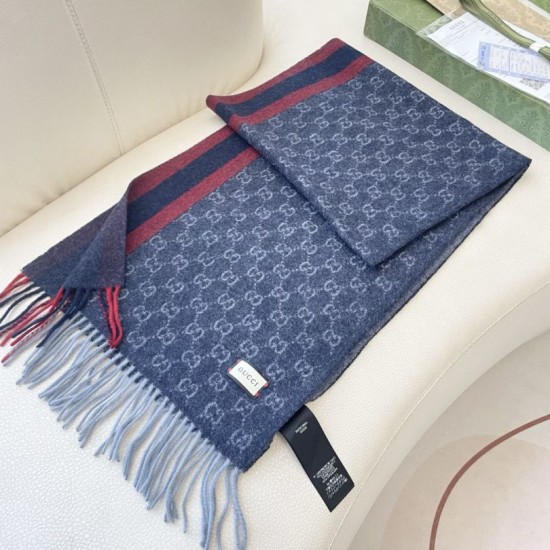 Replica Scialle/sciarpa classica cashmere Gucci 36 x 180 Blu Imitazioni Replica Scialle/sciarpa classica cashmere Gucci 36 x 180 Blu