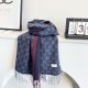 Replica Scialle/sciarpa classica cashmere Gucci 36 x 180 Blu Imitazioni Replica Scialle/sciarpa classica cashmere Gucci 36 x 180 Blu