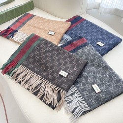 Replica Scialle/sciarpa classica cashmere Gucci 36 x 180 Grigio Imitazioni Replica Scialle/sciarpa classica cashmere Gucci 36 x 180 Grigio