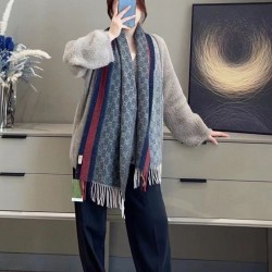 Replica Scialle/sciarpa classica cashmere Gucci 36 x 180  Grigio