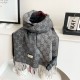 Replica Scialle/sciarpa classica cashmere Gucci 36 x 180 Grigio Imitazioni Replica Scialle/sciarpa classica cashmere Gucci 36 x 180 Grigio