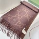 Replica Sciarpa reversibile Gucci GG cashmere marrone 50 x 190 Imitazioni Replica Sciarpa reversibile Gucci GG cashmere marrone 50 x 190