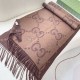 Replica Sciarpa reversibile Gucci GG cashmere marrone 50 x 190 Imitazioni Replica Sciarpa reversibile Gucci GG cashmere marrone 50 x 190