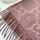 Replica Sciarpa reversibile Gucci GG cashmere marrone 50 x 190 Imitazioni Replica Sciarpa reversibile Gucci GG cashmere marrone 50 x 190