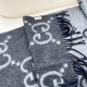 Replica Borsa Sciarpa reversibile Gucci GG cashmere Nero 50 x 190 Imitazioni Replica Borsa Sciarpa reversibile Gucci GG cashmere Nero 50 x 190