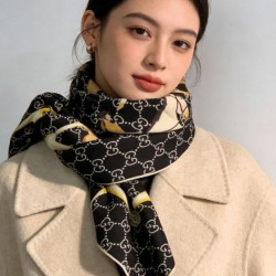 Replica Pari falso Scialle reversibile seta e lana Gucci con motivo a sella da equitazione 140