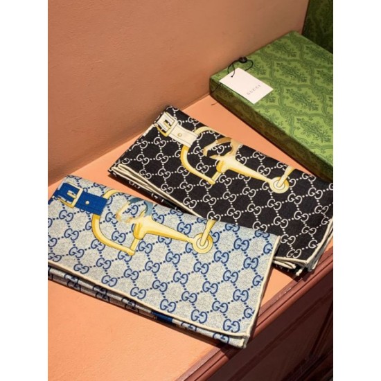 Replica Pari falso Scialle reversibile seta e lana Gucci con motivo a sella da equitazione 140 Imitazioni Replica Pari falso Scialle reversibile seta e lana Gucci con motivo a sella da equitazione 140