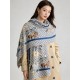 Replica Scialle reversibile Gucci seta e cashmere Modello di equitazione 140 01