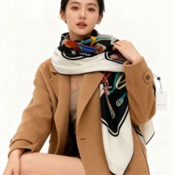 Replica Pari Scialle reversibile Gucci seta e cashmere Modello di equitazione 140 02