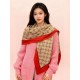 Replica Scialle reversibile Gucci in seta e cashmere con motivo GG 135 albicocca Imitazioni Replica Scialle reversibile Gucci in seta e cashmere con motivo GG 135 albicocca
