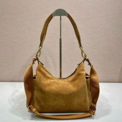 Replica Borse Alta Qualità a tracolla grande Prada Explore scamosciata 1BC264 Marrone Imitazioni Replica Borse Alta Qualità a tracolla grande Prada Explore scamosciata 1BC264 Marrone
