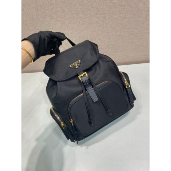 Replica Zaino Prada medio Re-Nylon con marsupio 1BZ811 Nero
