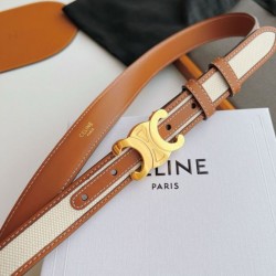 Replica Cintura Celine Triomphe Media 25mm Marrone