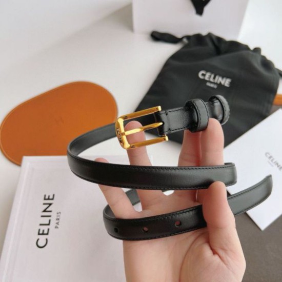 Replica Cintura Celine Elegant Charm 18mm Nera finiture dorate Imitazioni Replica Cintura Celine Elegant Charm 18mm Nera finiture dorate