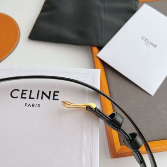Replica Cintura Celine Elegant Charm 18mm Nera finiture dorate Imitazioni Replica Cintura Celine Elegant Charm 18mm Nera finiture dorate