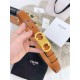 Replica Alta gamma Cintura Celine Triomphe Media 25mm taurillon Marrone