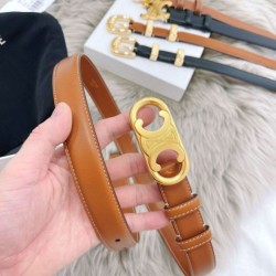 Replica Alta gamma Cintura Celine Triomphe Media 25mm taurillon Marrone