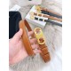 Replica Alta gamma Cintura Celine Triomphe Media 25mm taurillon Marrone