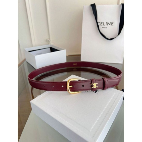 Replica Pari Cintura Vivienne Celine Medium 25mm in pelle di vitello naturale Borgogna Imitazioni Replica Pari Cintura Vivienne Celine Medium 25mm in pelle di vitello naturale Borgogna