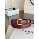 Replica Pari Cintura Vivienne Celine Medium 25mm in pelle di vitello naturale Borgogna Imitazioni Replica Pari Cintura Vivienne Celine Medium 25mm in pelle di vitello naturale Borgogna