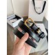 Replica Qualità da grande Cintura Vivienne Celine Medium 25mm in pelle di vitello naturale Nero