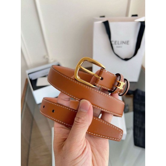 Replica Alta gamma Cintura Vivienne Celine Medium 25mm in pelle di vitello naturale Marrone Imitazioni Replica Alta gamma Cintura Vivienne Celine Medium 25mm in pelle di vitello naturale Marrone