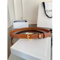 Cintura Vivienne Celine Medium 25mm in pelle di vitello naturale Marrone