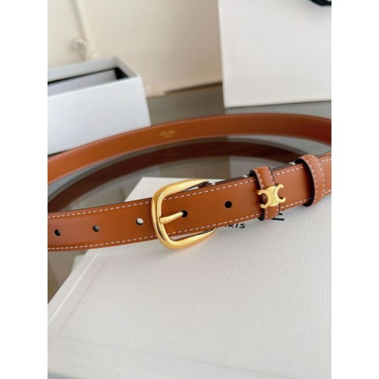 Replica Alta gamma Cintura Vivienne Celine Medium 25mm in pelle di vitello naturale Marrone Imitazioni Replica Alta gamma Cintura Vivienne Celine Medium 25mm in pelle di vitello naturale Marrone