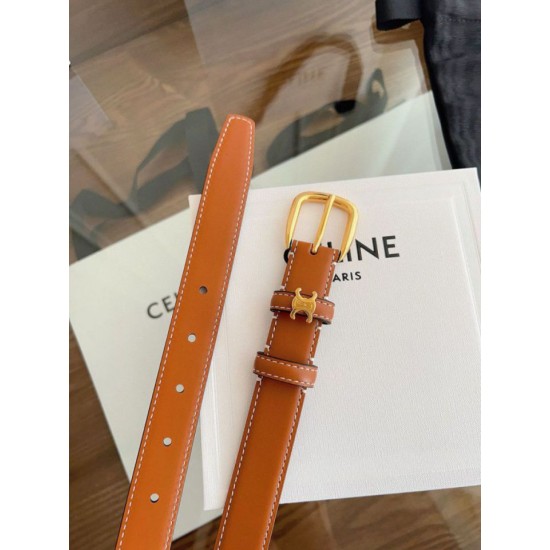 Replica Alta gamma Cintura Vivienne Celine Medium 25mm in pelle di vitello naturale Marrone Imitazioni Replica Alta gamma Cintura Vivienne Celine Medium 25mm in pelle di vitello naturale Marrone
