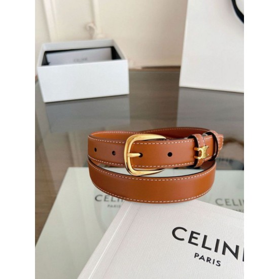 Replica Alta gamma Cintura Vivienne Celine Medium 25mm in pelle di vitello naturale Marrone Imitazioni Replica Alta gamma Cintura Vivienne Celine Medium 25mm in pelle di vitello naturale Marrone