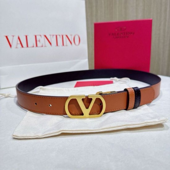 Replica Cintura reversibile con logo VLogo Valentino Garavani 30mm Marrone/Nero Imitazioni Replica Cintura reversibile con logo VLogo Valentino Garavani 30mm Marrone/Nero