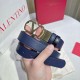 Replica Cintura reversibile con logo VLogo Valentino Garavani 30mm Blu/Nero
